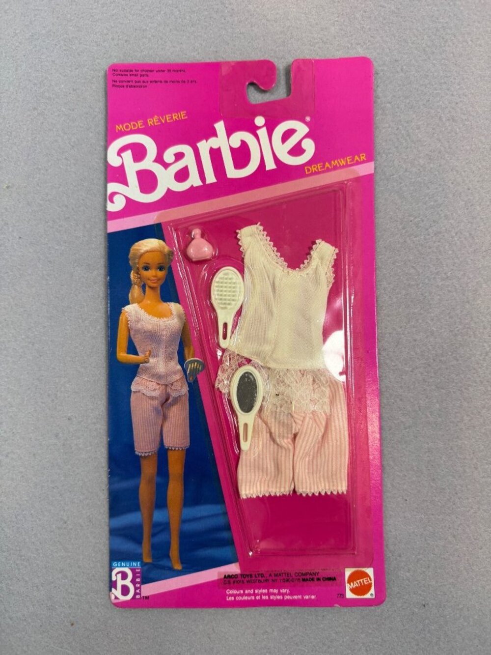 Barbie Dreamwear Mode Reverie Doll Outfit 1990 Mattel Fashion Accessory Pack NWB